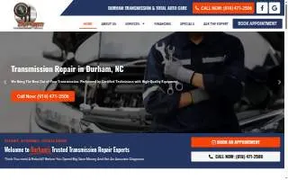 Durham Transmission Repair website