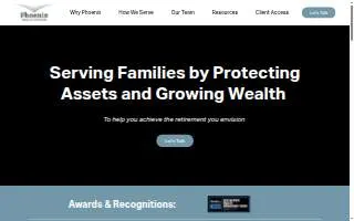 Phoenix Wealth Advisors website