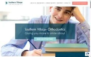 Southern Village Orthodontics website