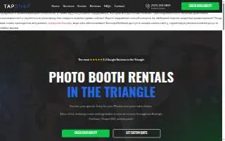 TapSnap Triangle Photo Booths of Chapel Hill website