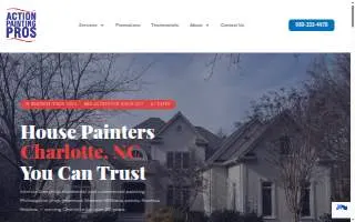 Action Painting Pros - Charlotte website