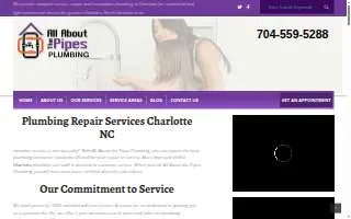 All About The Pipes Plumbing website