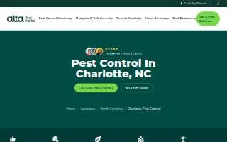 Alta Pest Control of Charlotte website