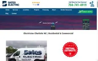 Bates Electric of Charlotte website