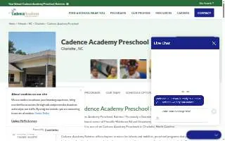 Cadence Academy Preschool of Charlotte website