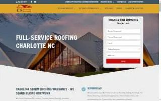 Carolina Storm Roofing website