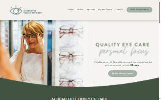 Charlotte Family Eye Care website