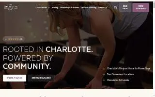 Charlotte Yoga website