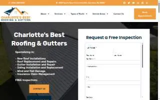 Charlotte's Best Roofing and Gutters website