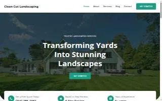 Clean Cut Landscaping of Charlotte website