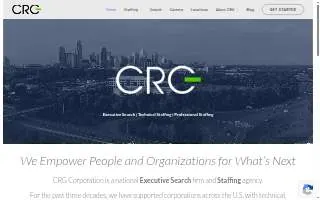 CRG Search & Staffing website