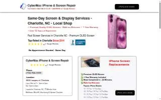 CyberMax iPhone & Screen Repair of Charlotte website