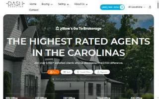 DASH Carolina Real Estate of Charlotte website