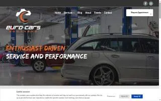 Euro Cars Southend website