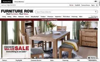 Furniture Row of Charlotte website