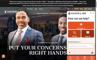 Hands Law of Charlotte website