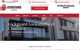 Lockguard Locksmiths of Charlotte website