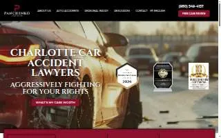 Panchenko Law Firm of Charlotte website