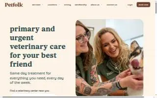 Petfolk Veterinary & Urgent Care - Ballantyne of Charlotte website