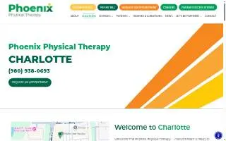 Phoenix Physical Therapy of Charlotte website