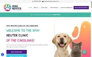 Spay Neuter Clinic of the Carolinas website