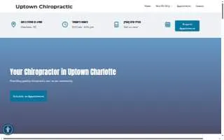 Uptown Chiropractic of Charlotte website