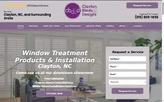 Clayton Blinds and Designs website