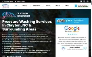 Clayton Pressure Washing website