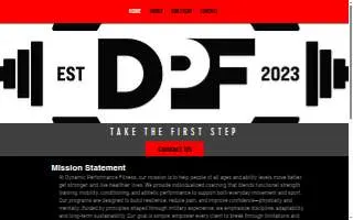 Dynamic Performance Fitness website