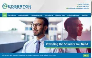 Edgerton Immigration Law of Clayton website