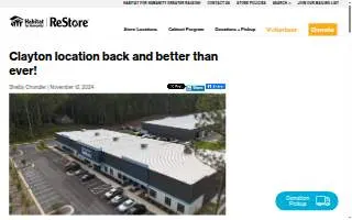 Habitat ReStore -- Clayton website