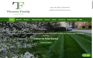 Thomas Family Landscaping website