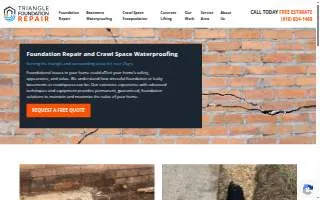 Triangle Foundation Repair of Clayton website