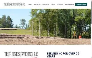 True Line Surveying of Clayton website