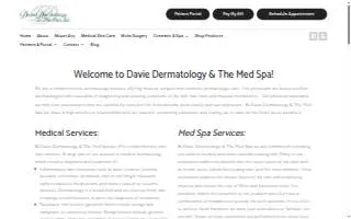 Davie Dermatology & The Med Spa website