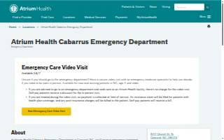 Atrium Health Cabarrus Emergency Department