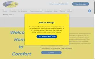 Concord Heating & Air Conditioning Inc. website