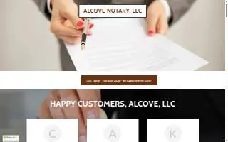 Alcove Notary website