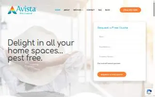 Avista Pest Control Charlotte website