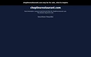 Choplin's Restaurant website
