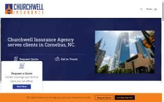 Churchwell Insurance Agency website