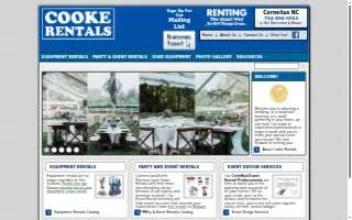 Cooke Rentals of Cornelius website