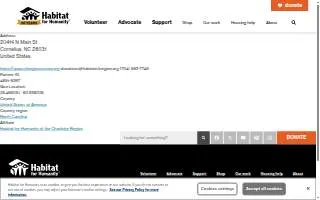 Habitat for Humanity ReStore Cornelius website