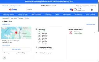 PetSmart of Cornelius website