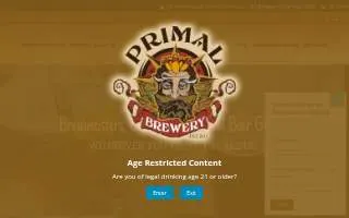 Primal Brewery Huntersville website