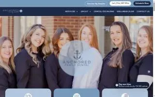 Anchored Family Dental website
