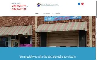 ASAP Plumbing Services of Davidson website