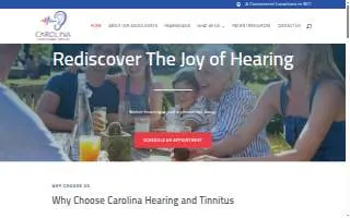 Carolina Hearing and Tinnitus of Davidson website