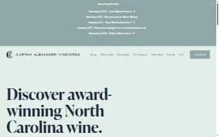 Curran Alexander Vineyards of Davidson website