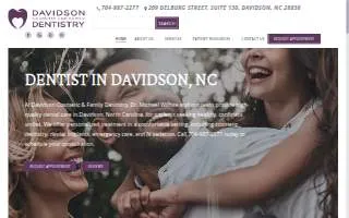 Davidson Dentistry website